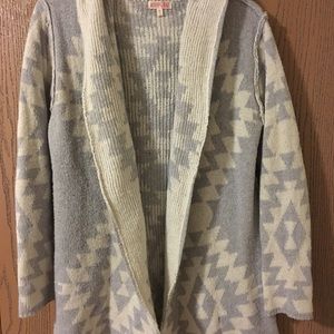 Woven sweater cardigan